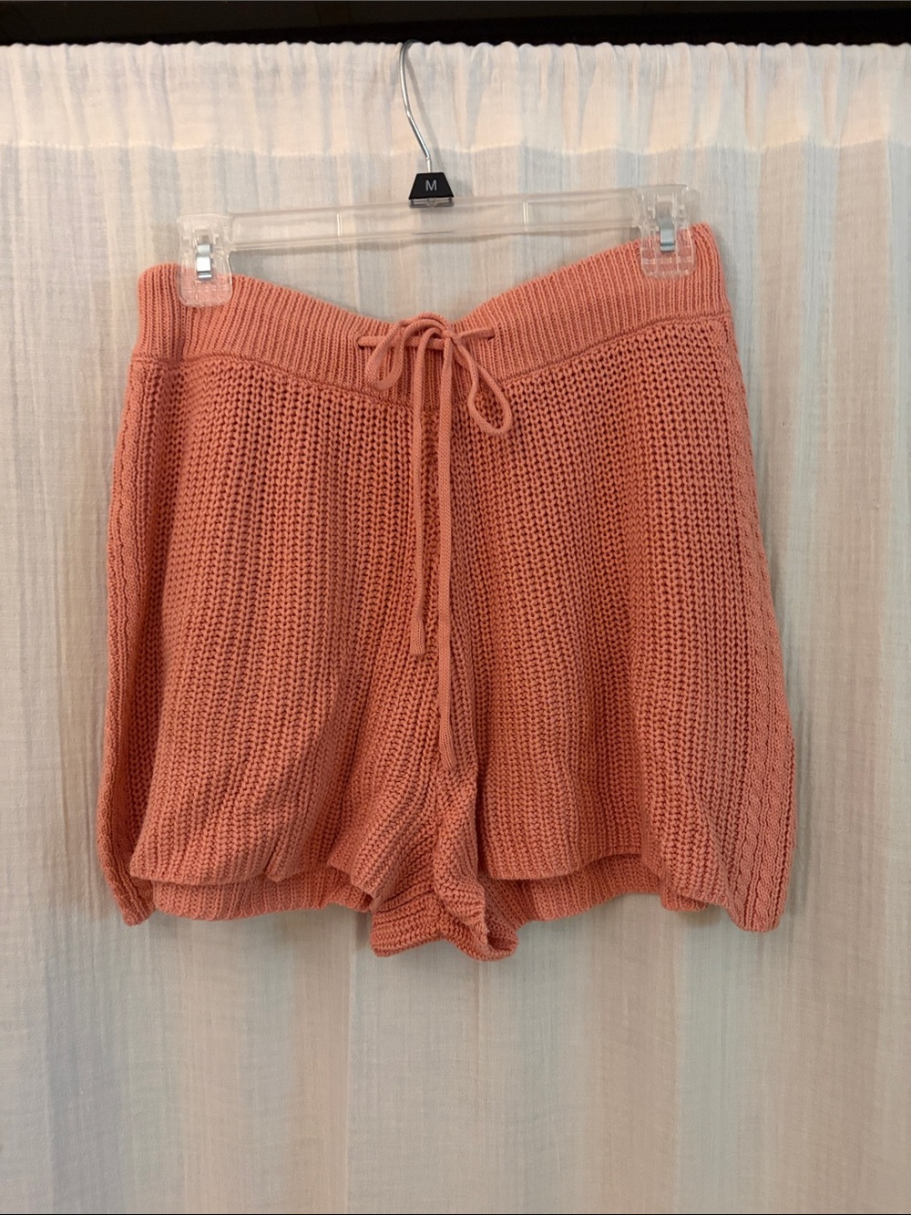 Elan Coral Knit High-Waist Drawstring Shorts